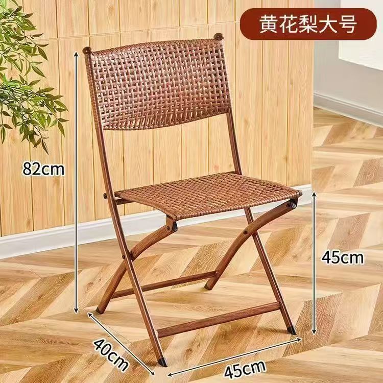 silla plegable de caña hecha a mano simple camping barbacoa al aire libre balcón sala de estar comodidad selección de mesa silla caña silla