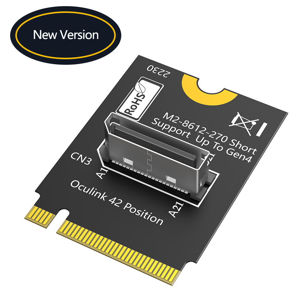New M.2 Key m to Sff-8612 Adapter Card, Nvme to Sff-8612 Adapter Card