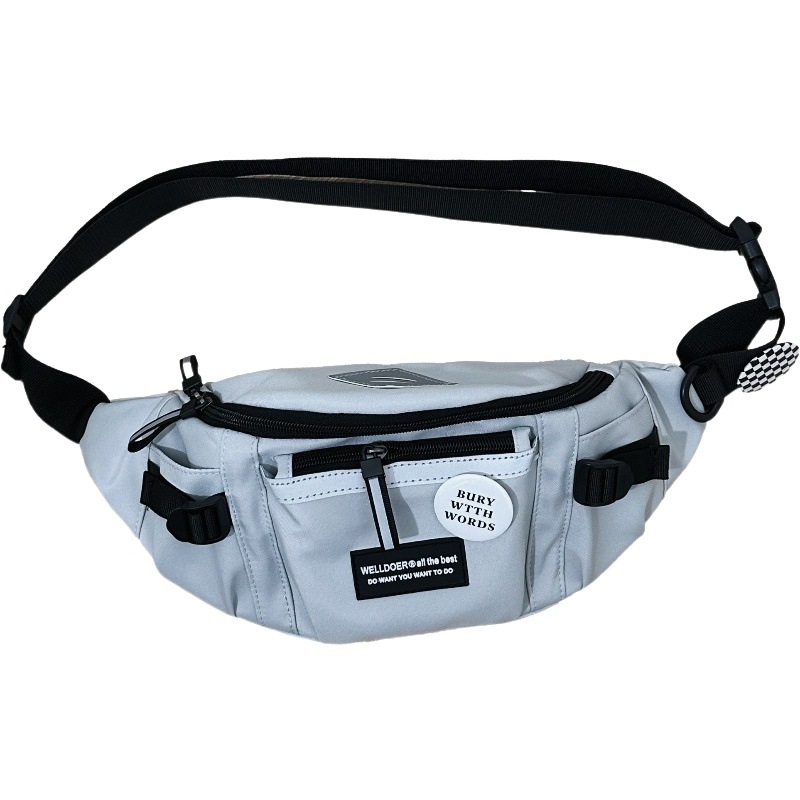 Korean Style Chest Bag for Men, Trendy Crossbody Bag, Japanese Ins Harajuku Style, Large Capacity Small Shoulder Bag, Workwear Style Waist Bag