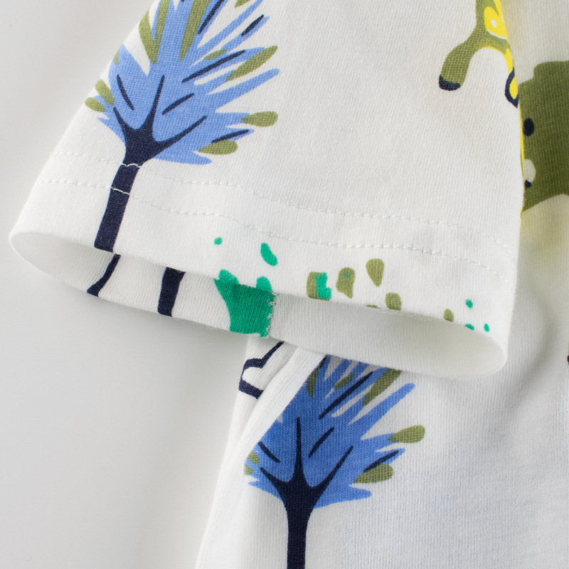27 niños ropa infantil verano nuevo estilo coreano Camiseta de manga corta para niños dinosaurio dibujos animados ropa de bebé ropa para niños