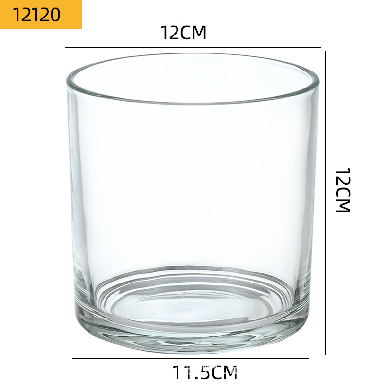 Portavelas de Vidrio Transparente Simple al por Mayor, Decoración de Dormitorio DIY, Vaso para Velas de Aromaterapia, Frasco Vacío para Velas, Decoración del Hogar
