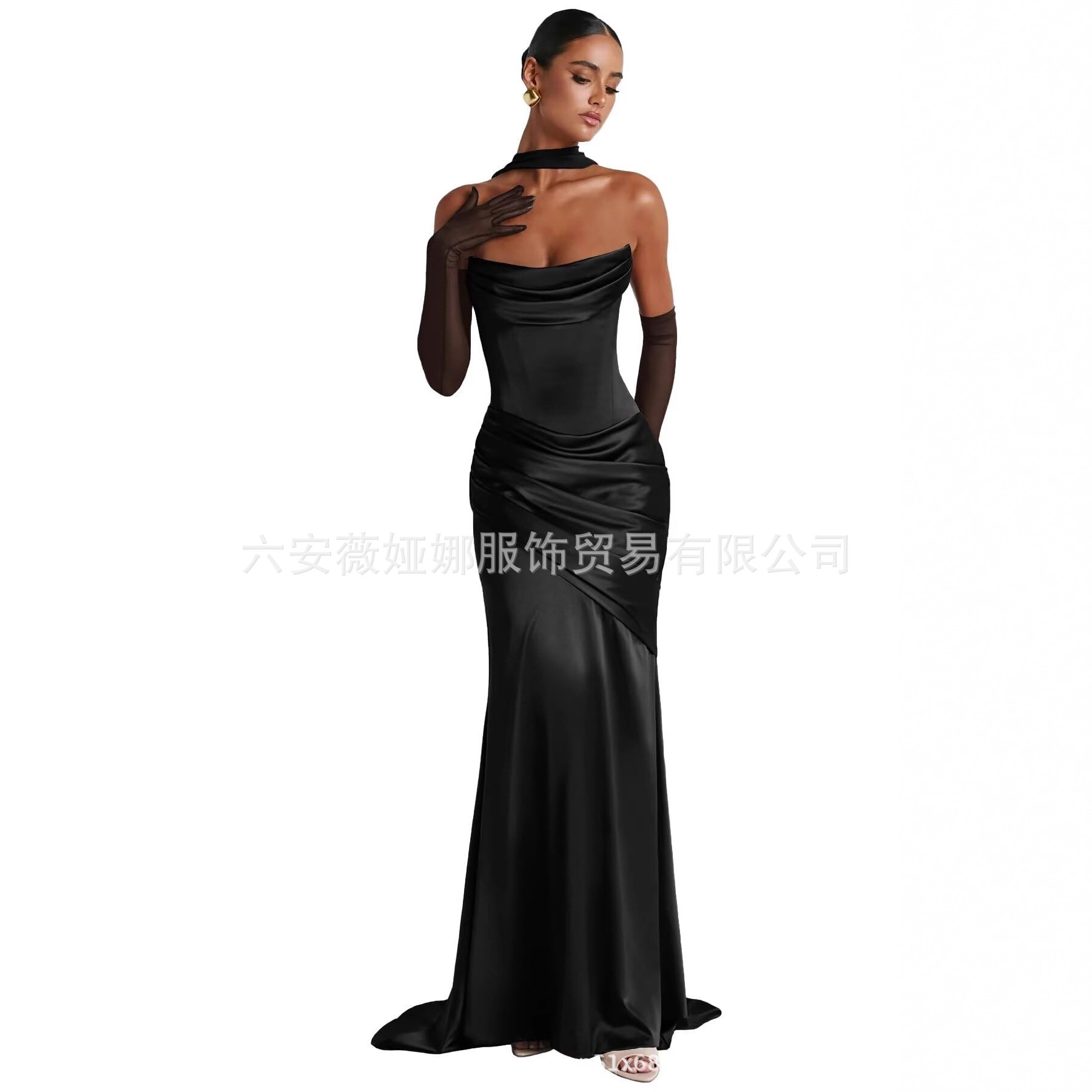 Amazon Prom Evening Dress 2026 New Slim Fit Waist-Cinching Elegant Dress Annual Meeting Party Host Dress for Women