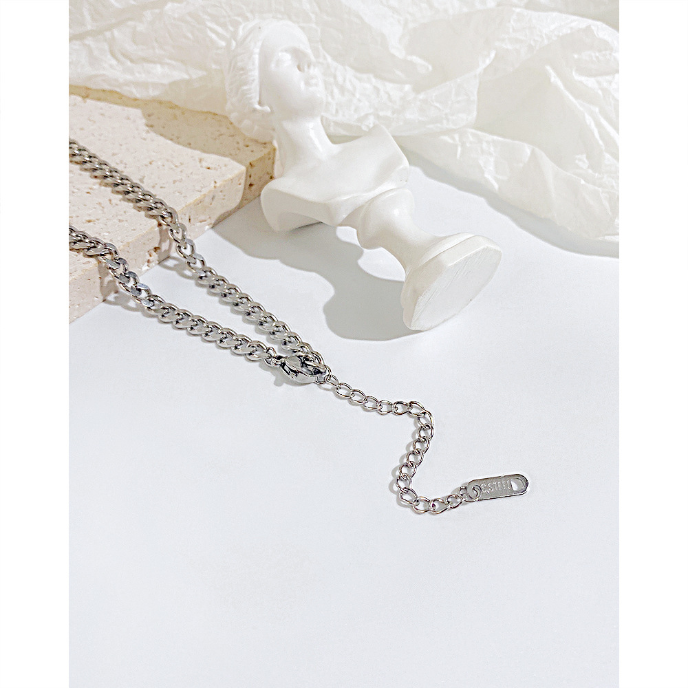 Japanese And Korean Style Butterfly Stainless Steel Pendant Necklace Layered Plating Stainless Steel Necklaces_colorza_5