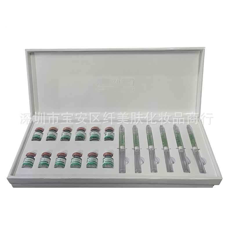 Beauty Salon Small Green Film Sponge Microneedle Kit 6 Times Facial Bone Needle Facial Acne Removal Seaweed Microcrystal Kit Wholesale