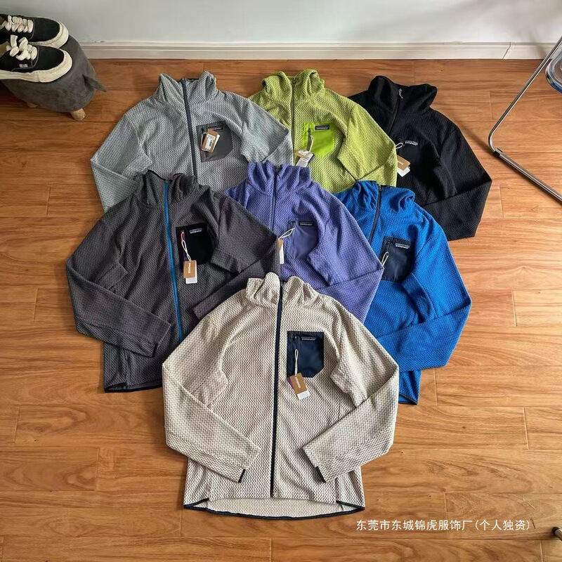 Patagonia m's R1 Air Full-Zip Hoody Outdoor Warm Hooded Zip-Up Fleece Jacket