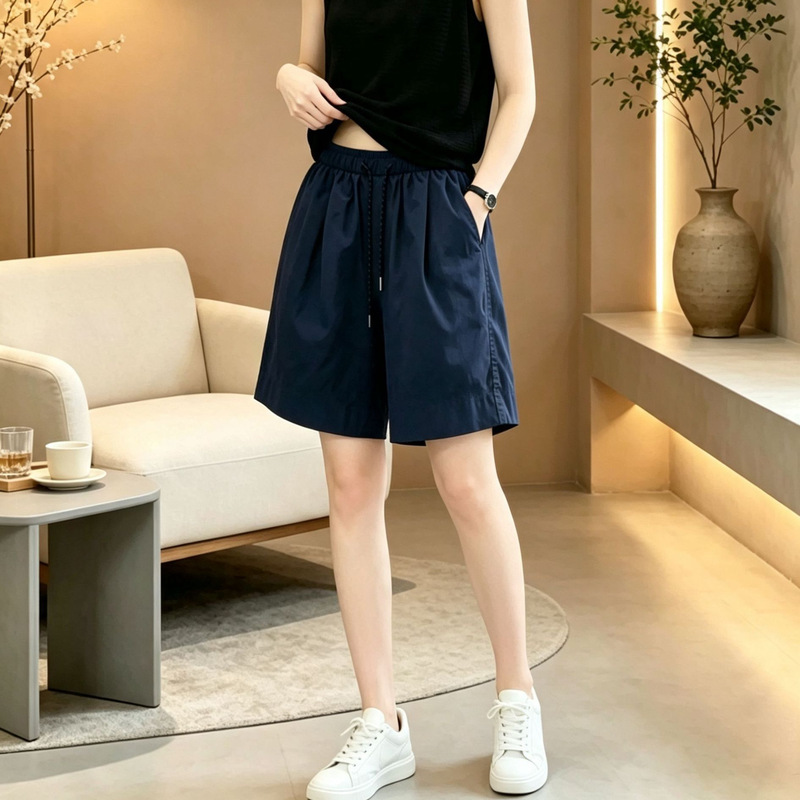 Plus-size clothing for casual vacations, versatile for commuting, wide-leg shorts, women's spring/summer 2026 fashion on Amazon