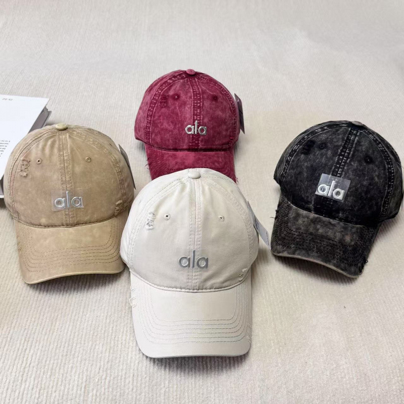 Ala New Yoga Hats for Men and Women, Hard-Top Distressed Baseball Caps, Peaked Caps for Couples, Breathable Sports Sun Protection