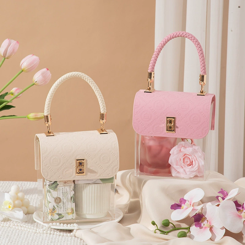 Acrylic transparent handheld gift box, set, pack, (Physicals), new collection, light luxury style