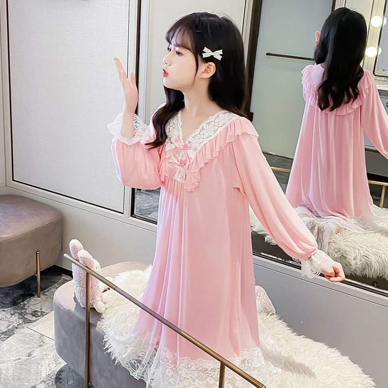 Children's summer thin pijama, silk long-sleeve