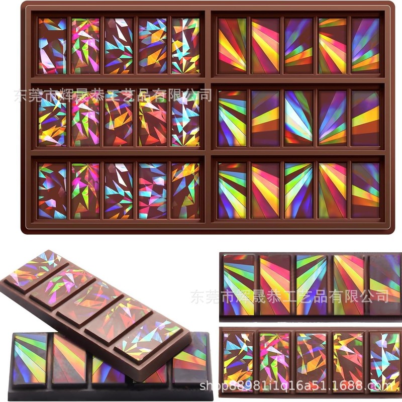 ホログラフィックチョコレートモールド樹脂シリコーンチョコレート DIY モールド|undefined