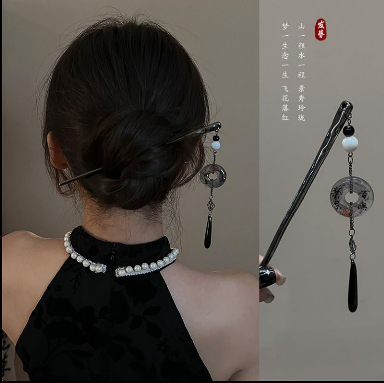Nueva horquilla de estilo chino borla de alto grado para mujer horquilla diaria updo horquilla estilo antiguo hanfu hairpin tocado