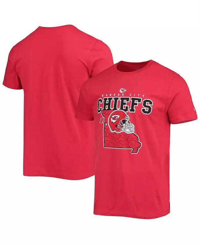 New Era Men's Red Kansas City Chiefs Local Bag T-Shirt Sportswear Running and Fitness Enthusiasts