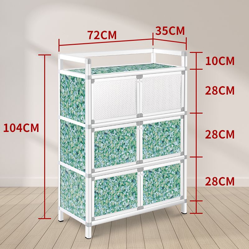 armario de comedor de aleación de aluminio simple armario de cubierta pequeño armario de alquiler armario de almacenamiento armario de cocina doméstico armario de almacenamiento multicapa