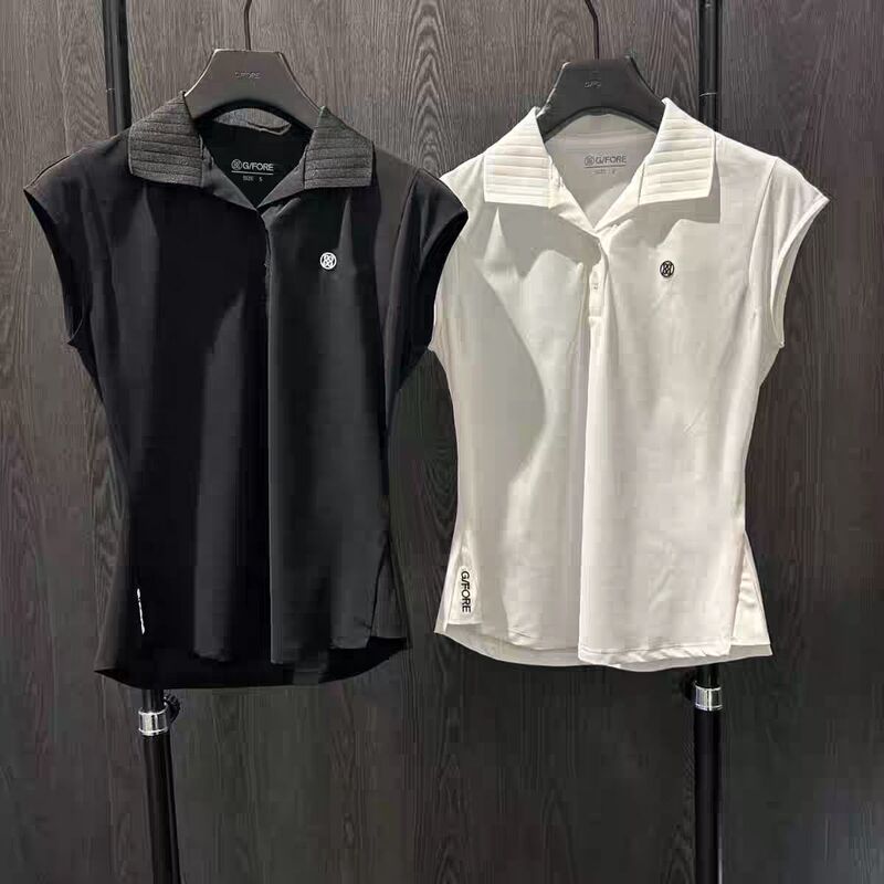 Korean Original Golf Women's Summer Lightweight Breathable Sleeveless Vest Fashionable Lapel Sports Quick-Drying T-Shirt