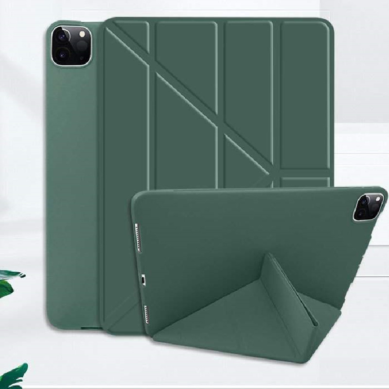 For iPad pro11 protective case Air54 silicone mini7 multi-fold 9.7 Transformers 10.2Y folding leather case