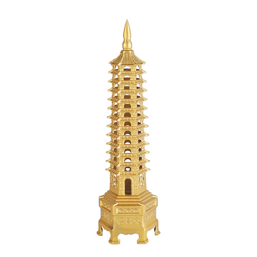 Brass Thirteenth Floor Wenchang Tower Ornaments Office Desk Study Living Room Decoration Crafts Yiwu Manufacturer Wholesale