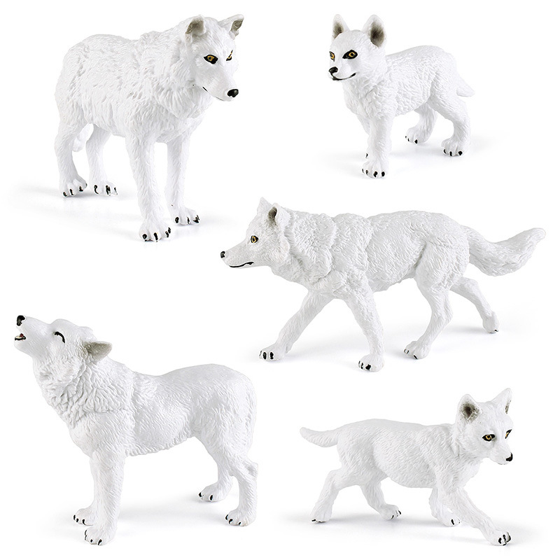 Transfronterizo Amazonas simulación animal Lobo Ártico modelo de ciencia y educación para niños cognición Lobo blanco decoración estática juguete