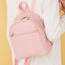 休闲纯色双肩包女小背包韩版小清新简约百搭少女儿童背包简约时尚