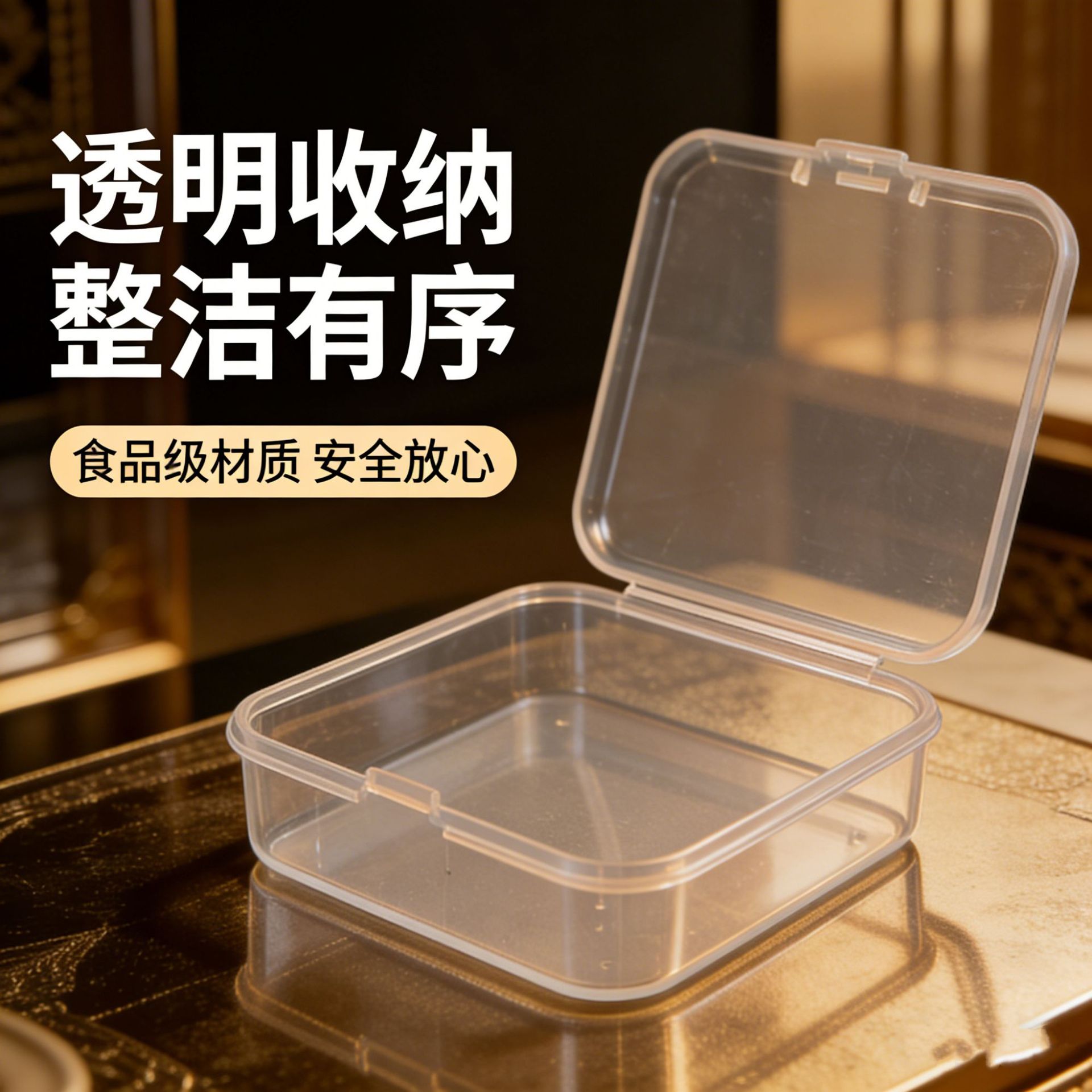 拼豆正方形透明收纳盒批发 积木颗粒整理盒塑料储物盒厂家直供