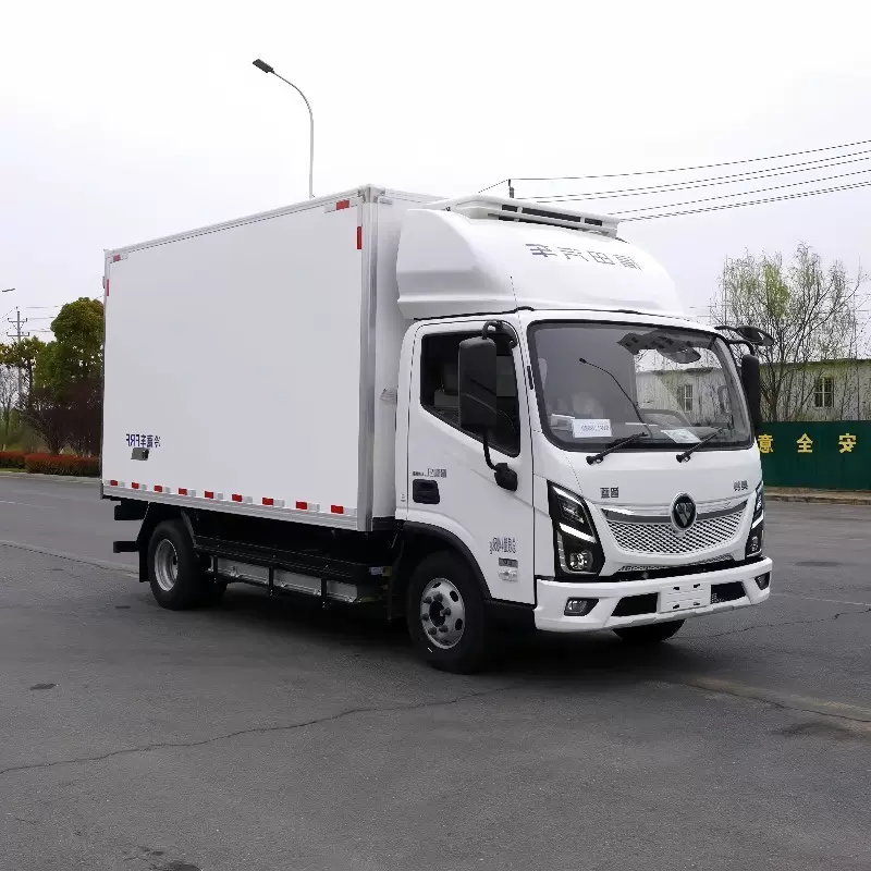 福田奥铃智蓝4米2混动绿牌冷藏车 新能源保温车厂家四米二冷藏车