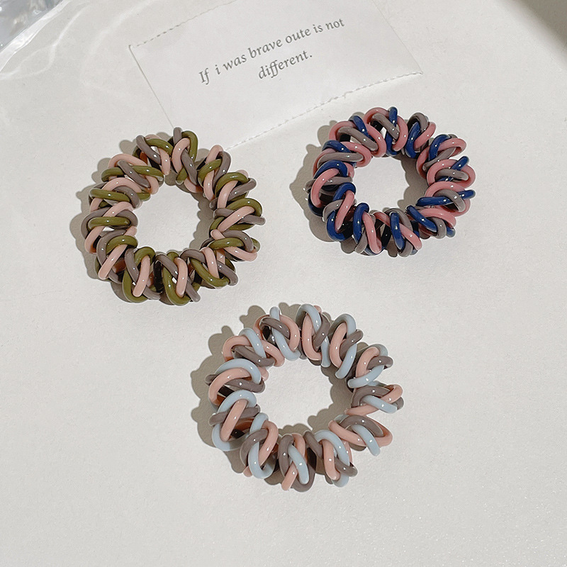 2025 nueva línea telefónica de alto valor facial anillo de cabello de mujer correa de cabello de correa de cabello de niñas de alta calidad