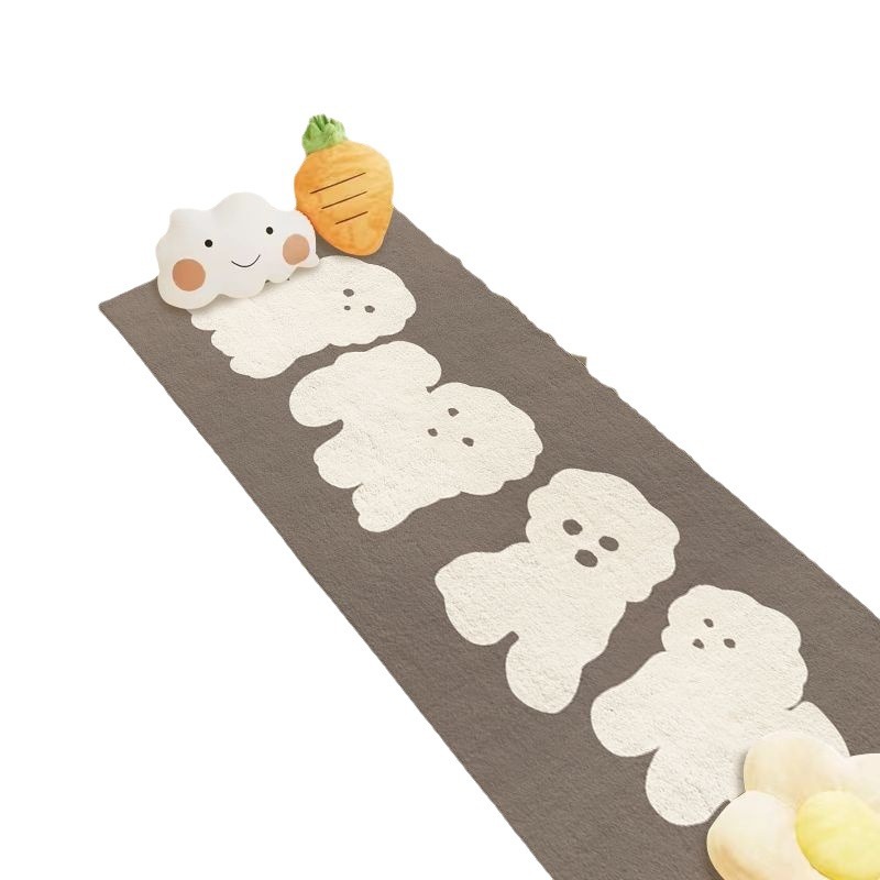 Animal de dibujos animados dormitorio alfombra de cama sala de estar doméstica alfombra de cachemira encantadora suave cuatro estaciones alfombra de ventana flotante universal