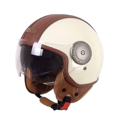 Motosiklet kaskı (dəbilqə): Motorcycle Safety Helmet, Leather Half Helmet