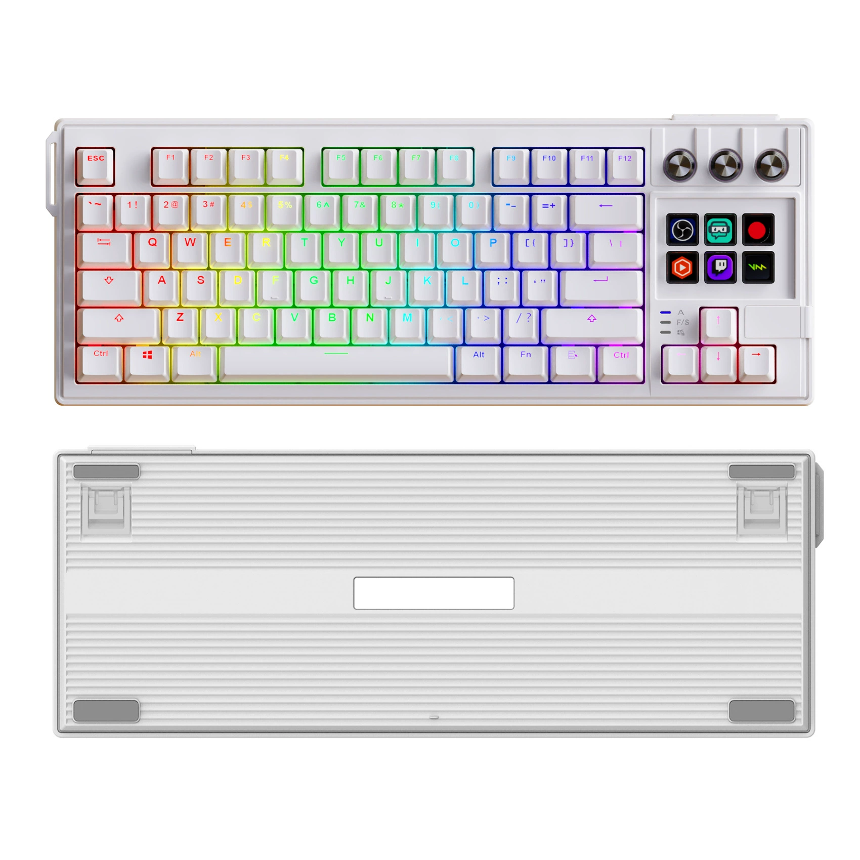 Механическая клавиатура K1Pro с RGB-подсветкой 78 клавиш, механические переключатели, кастомная игровая клавиатура с LCD