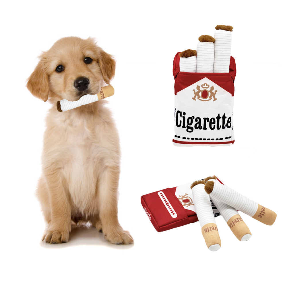 Productos para mascotas transfronterizos con cajas de cigarrillos, juguetes de voz para perros, juguetes para perros, mascotas, juguetes para perros, mascotas, mascotas
