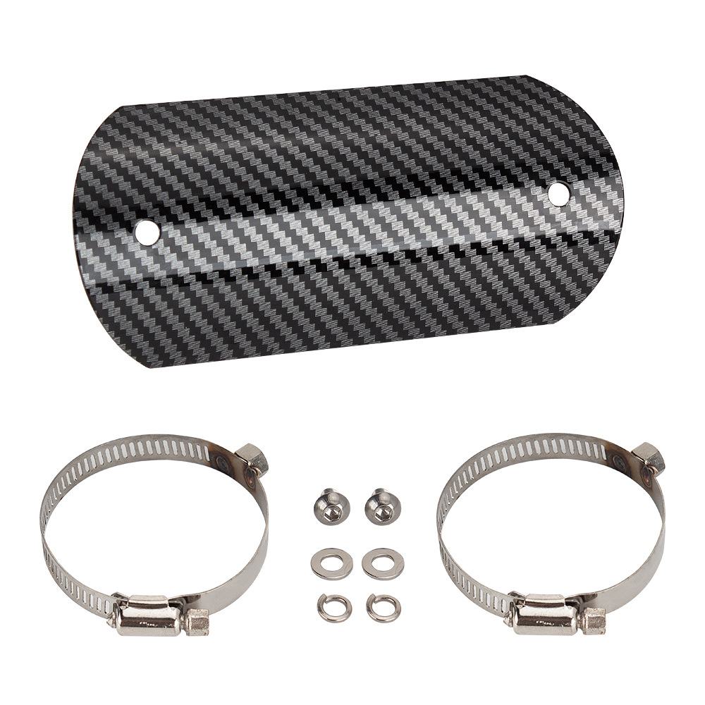 Motorcycle Accessories Exhaust Pipe Modified Heat Shield Cover Sc Electroplated Blue Middle Heat Shield Bend Pipe Heat Shield Universal