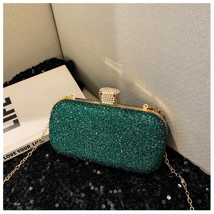 Bolsa de cena de moda transfronteriza de dama brillante y lujosa decoración de diamante bolsa de mano bolsa de cena elegante temperamento bolsa de cena