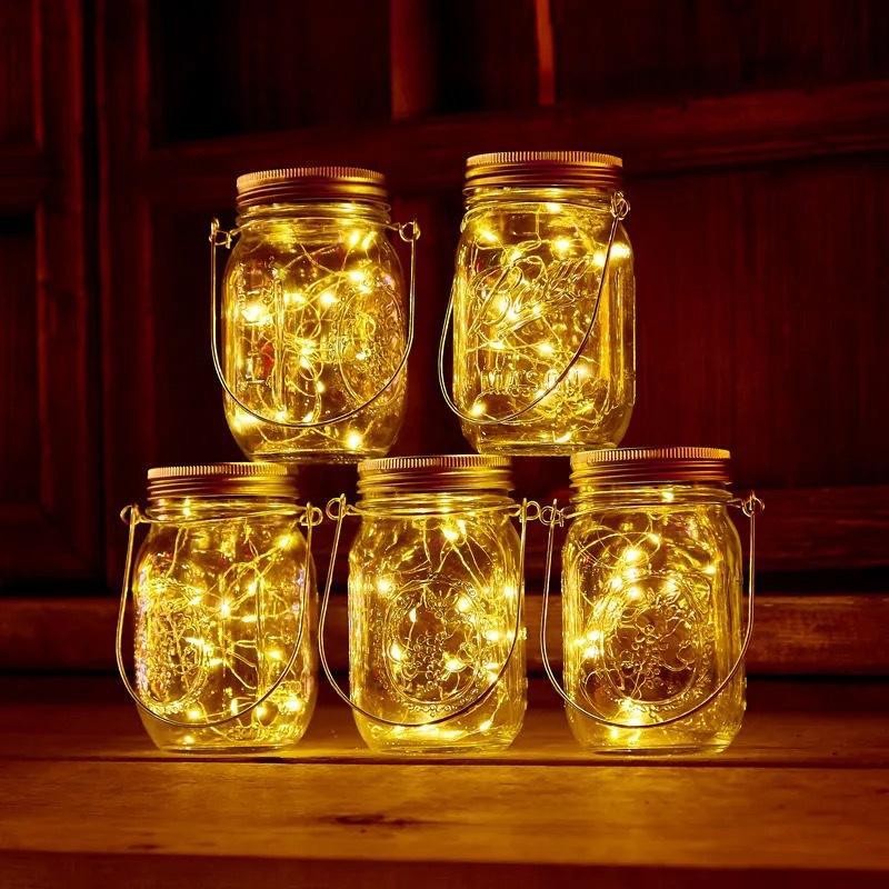 Подвесной солнечный светильник в стиле «Банка Мейсона» LT-Mason Jar
