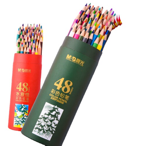 Brand colored lead oil-based colored pencils 24 colors 36 colors 48 colors water-soluble colored lead filling painting painting color pencils