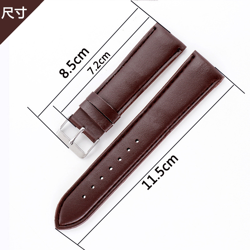 Ostrich Pattern Leather Watchbands Bracelet Black Brazalete con correa