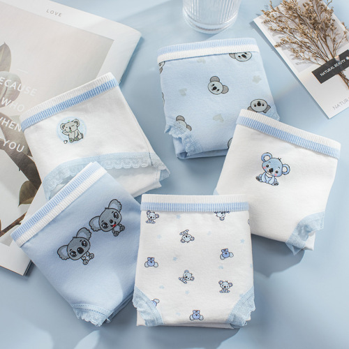 Graphene 40 count underwear women's pure cotton crotch mid-waist comfortable and breathable Japanese koala student Korean style briefs