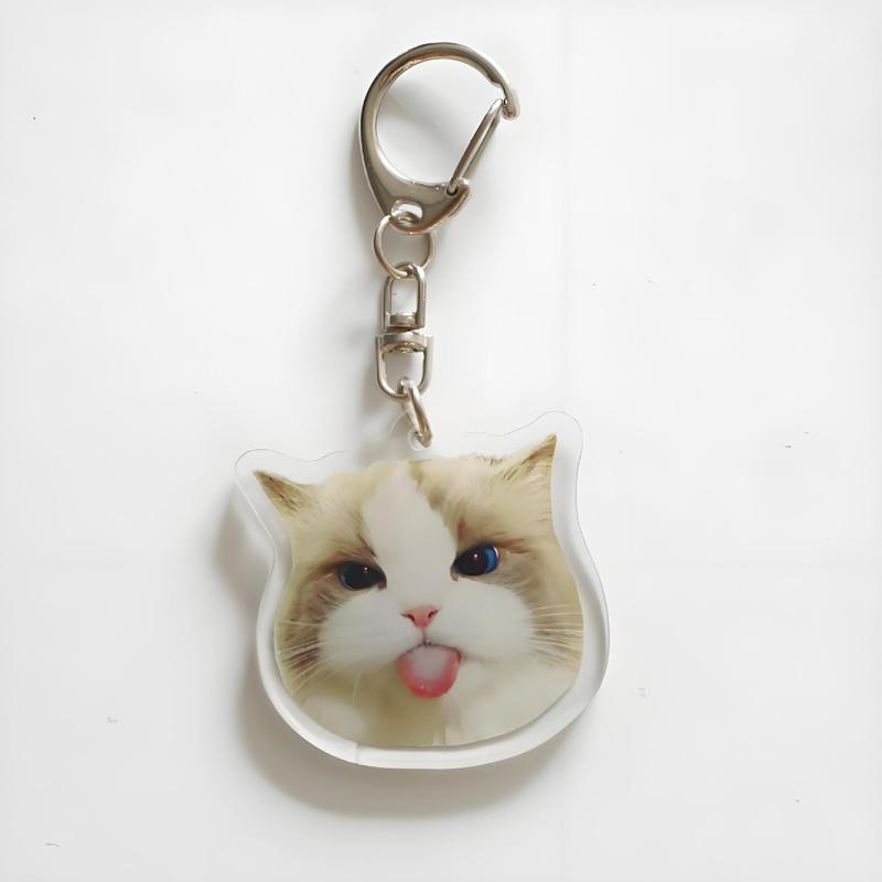 ラグドール猫周辺アクリルキーホルダーかわいい小さな猫アバターシリーズキーホルダーカップルペンダント装飾|undefined