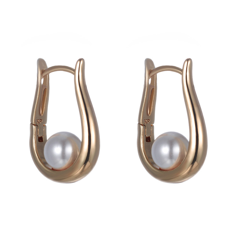 Pendientes de imitación de perlas de lujo de Xuping Jewelry, pendientes retro de estilo francés a la moda para mujer.