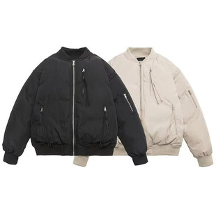 Cross-border American Retro Multi-pocket Functional Aviator Jacket Men's Trendy Brand Spring and Autumn Baseball Suit Loose Trendy Coat