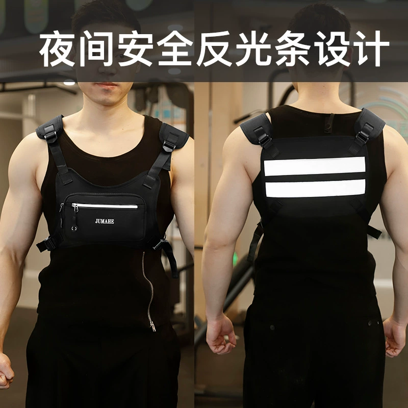 Мужская сумка для отдыха на открытом воздухе бег спортивный жилет сумка фитнес-сумка для верховой езды Светоотражающие ночные бег нагрудные сумки