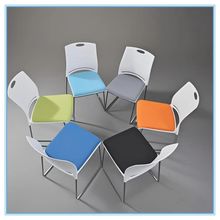 人体工学黑色培训椅|白色的过程会议椅|组装办公椅