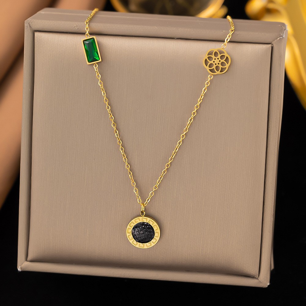 10g Weight 0.03µm-0.05µm Gold Plating Thickness PVD Coated Gold Plating Process Real Gold Plated Plating Material 304 Stainless Steel Pendant Material Pendant Necklace Classification 304 Stainless Steel Chain Material cable chain, Twisted Rope Chain Chain Type Holiday, Daily Occasion 304 Stainless Steel Material Geometric Pattern Women's Gender Elegant, Simple Style Style Waterproof Non Tarnish, Plating Craft PVD Coated Real Gold Plated Geometric Titanium Steel Elegant Simple Style Waterproof Non Tarnish Titanium Steel Pendant Necklace 4