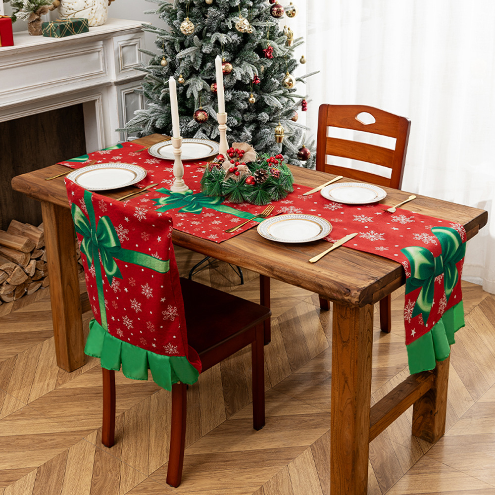 Cross-border nuevo conjunto de bandera de mesa de Navidad de cocina escenario de mesa de comedor decoración de regalos al por mayor image 3