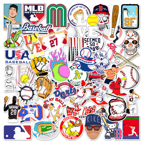 A variety of 50 sports series American-style four major professional league graffiti stickers car mobile phone water cup waterproof stickers