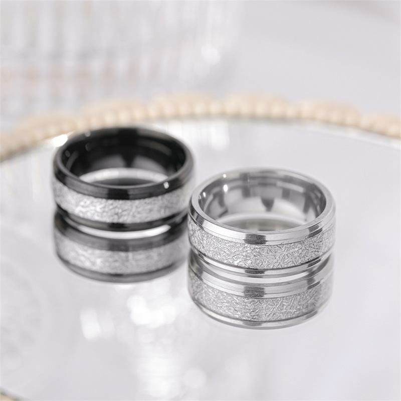 Fashion Geometric Titanium Steel Rings