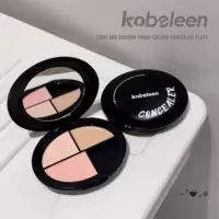 Kobeleen Light and Shadow трехцветная палитра консилеров, естественная стереомодификация тусклого тона кожи для маскировки темных кругов и следов от прыщей