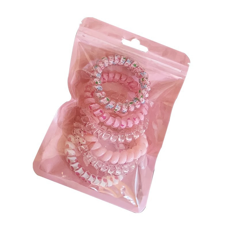 Nuevo caramelo color teléfono anillo pelo banda pelo accesorios simple cuerda de pelo conjunto japonés y coreano estilo alto elástico banda de goma cuerda de lazo de pelo