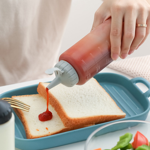 Squeeze sauce bottle, decorated mouth, squeeze bottle, tomato sauce jam, salad dressing, oyster sauce squeeze bottle, household squeeze bottle, oil pot, sauce bottle