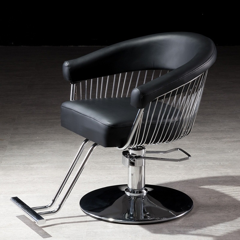 Fábrica directa silla de peluquería silla de peluquería silla de corte de pelo silla de acero rojo silla de cabello image 6
