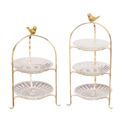 European and American coffee table decorations candy plate cake tray crystal fruit plate creative modern fruit plate living room home
