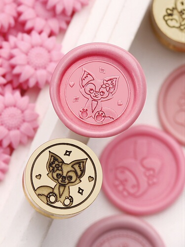 New product in June, laser mini fire paint seal, mini copper head, cartoon handbook, brass engraving seal head, wholesale